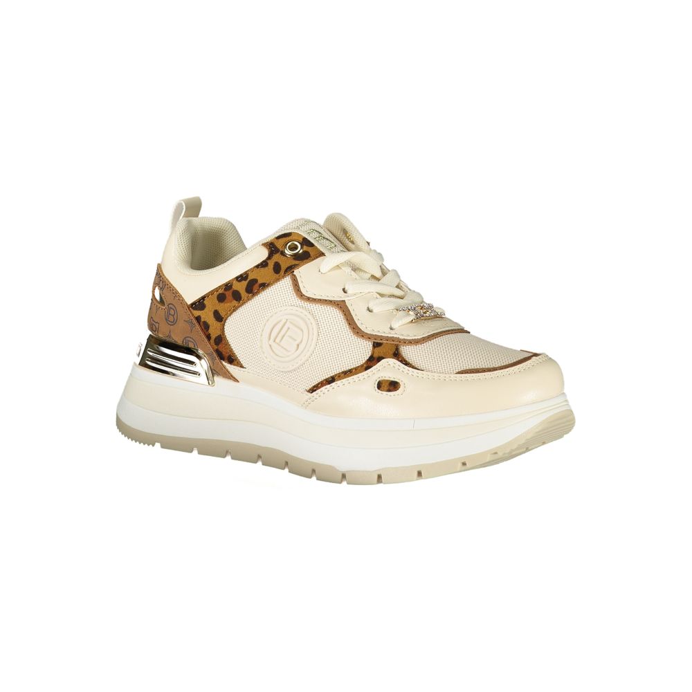 Laura Biagiotti Beige Polyurethane Women Sneaker