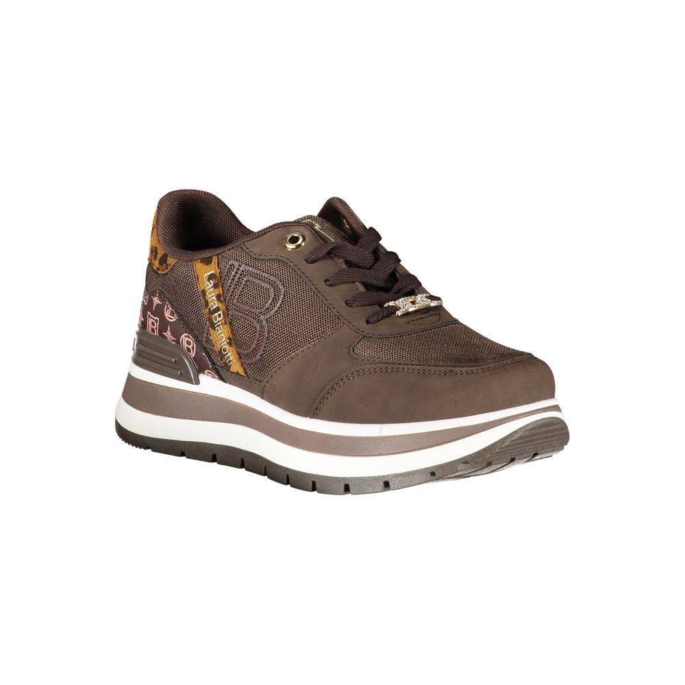 Laura Biagiotti Marrone Polyurethane Women Sneaker
