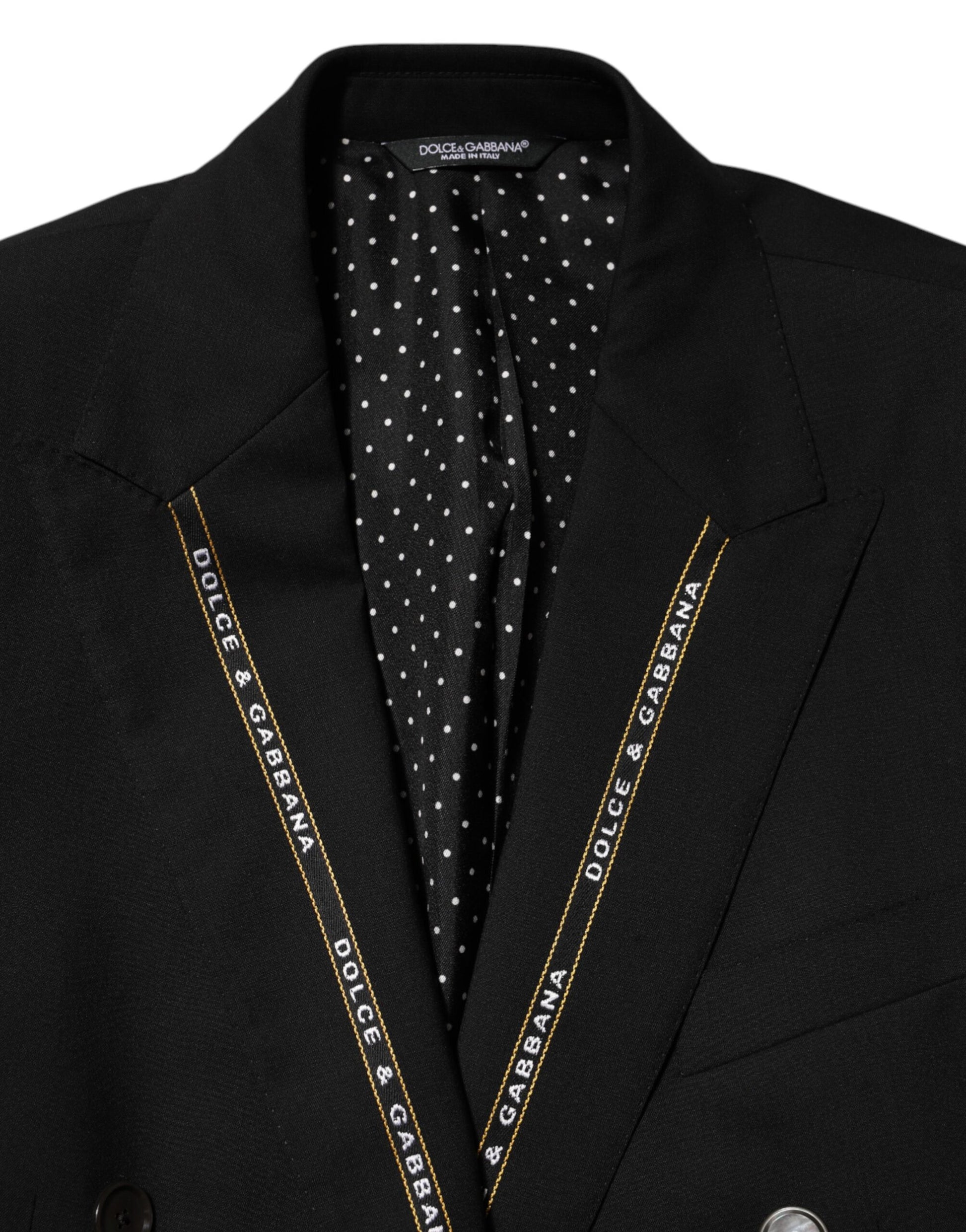 Dolce & Gabbana Black SICILIA Double Breasted Jacket Blazer