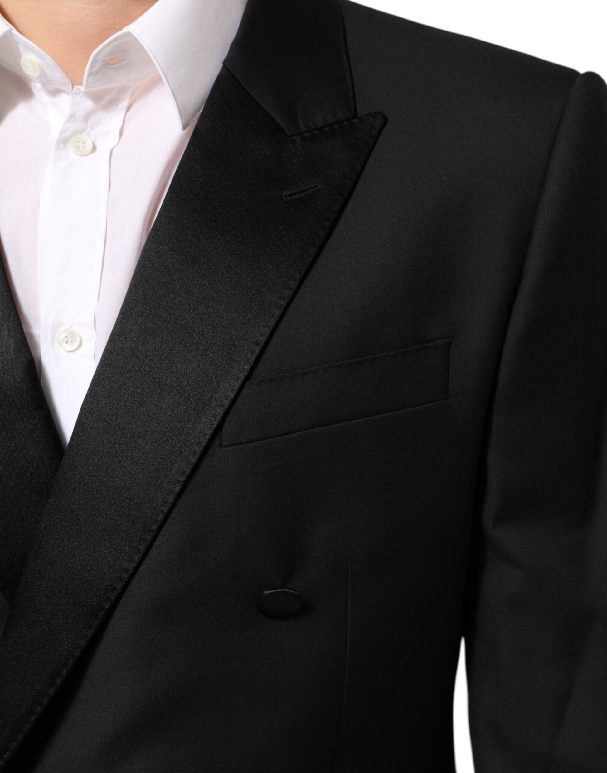 Dolce & Gabbana Black MARTINI Double-Breasted Suit Blazer