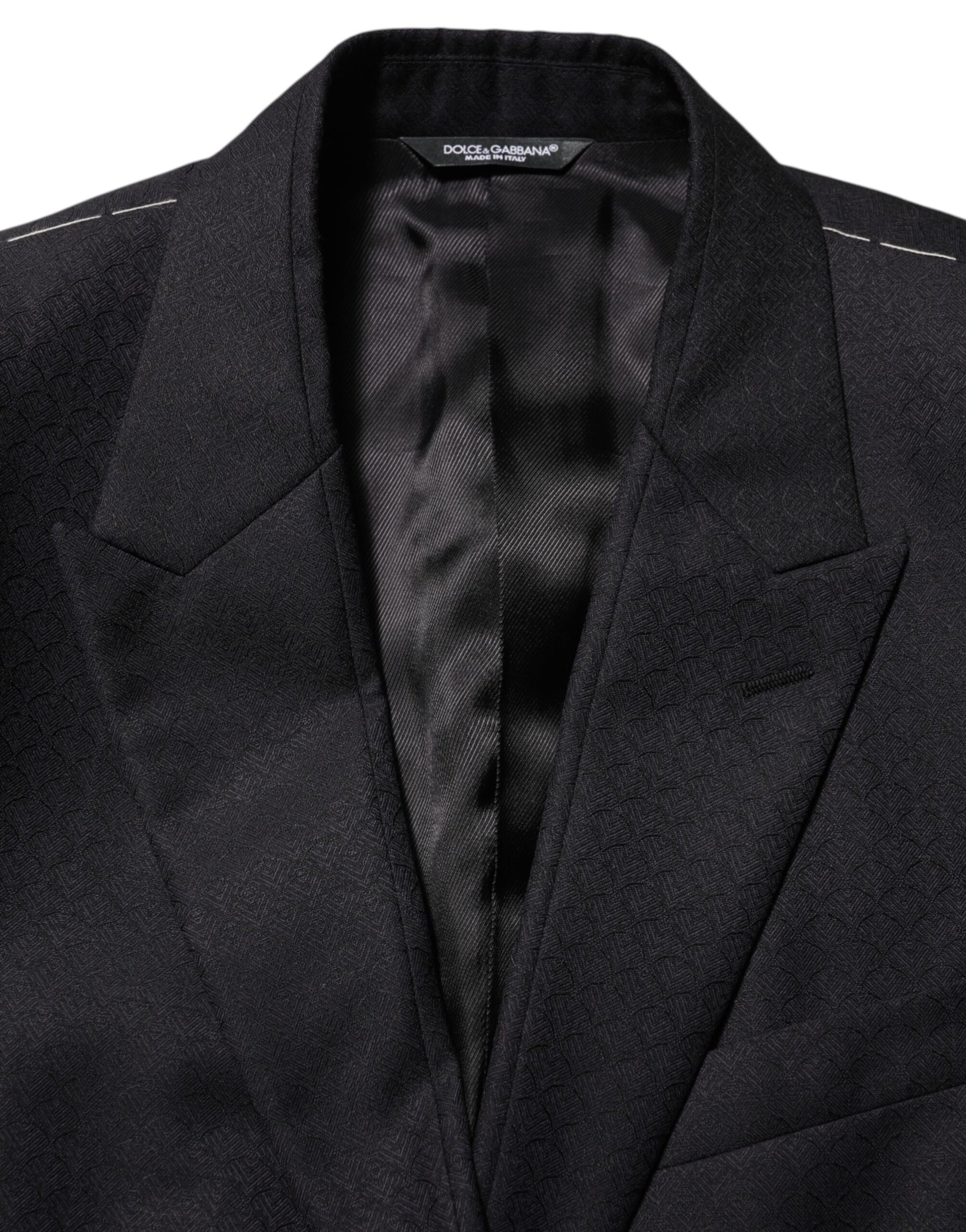 Dolce & Gabbana Black Wool 2 Buttons Suit Jacket Men Blazer