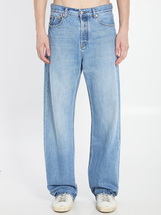 de-Nimes denim straight jeans pants