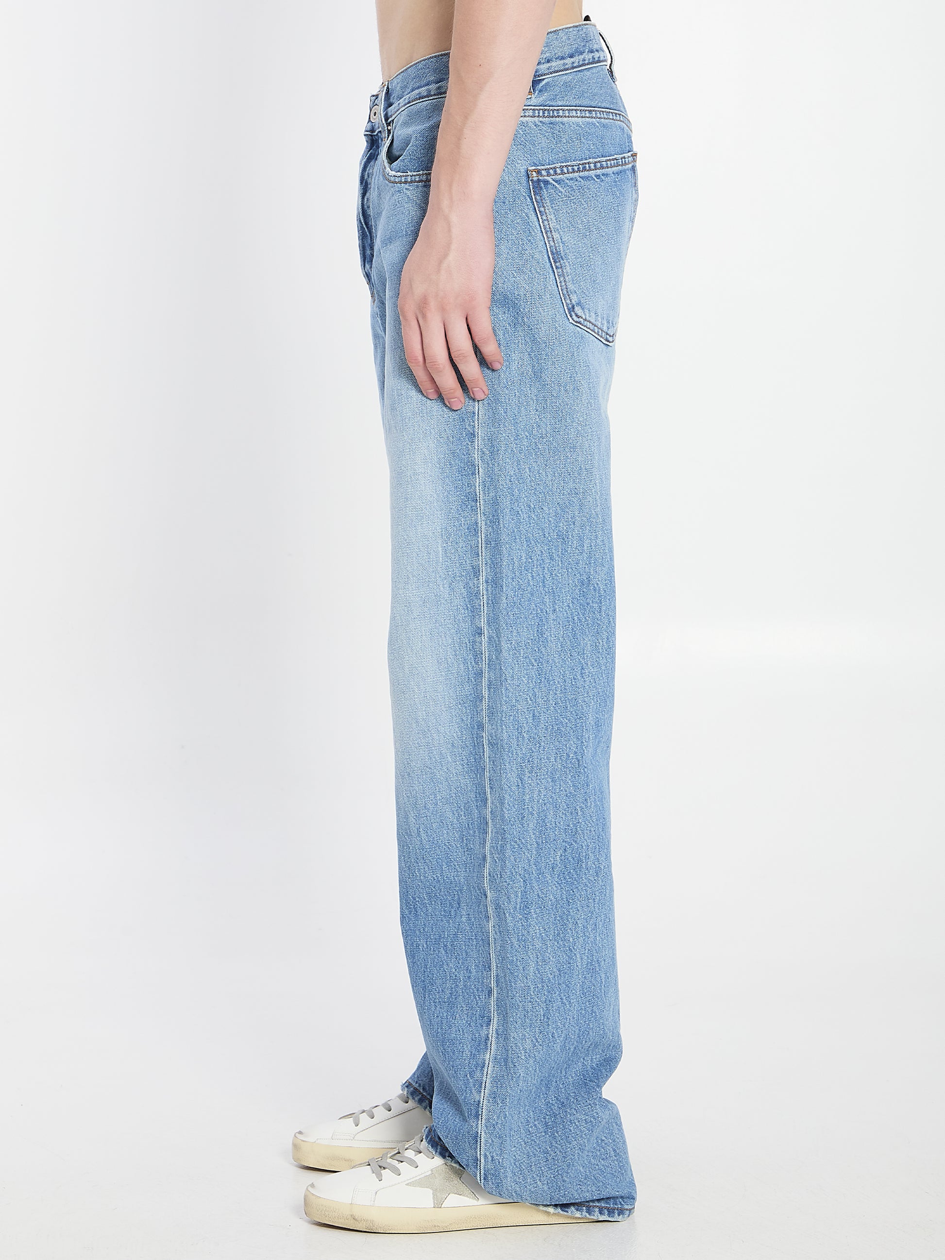 de-Nimes denim straight jeans pants