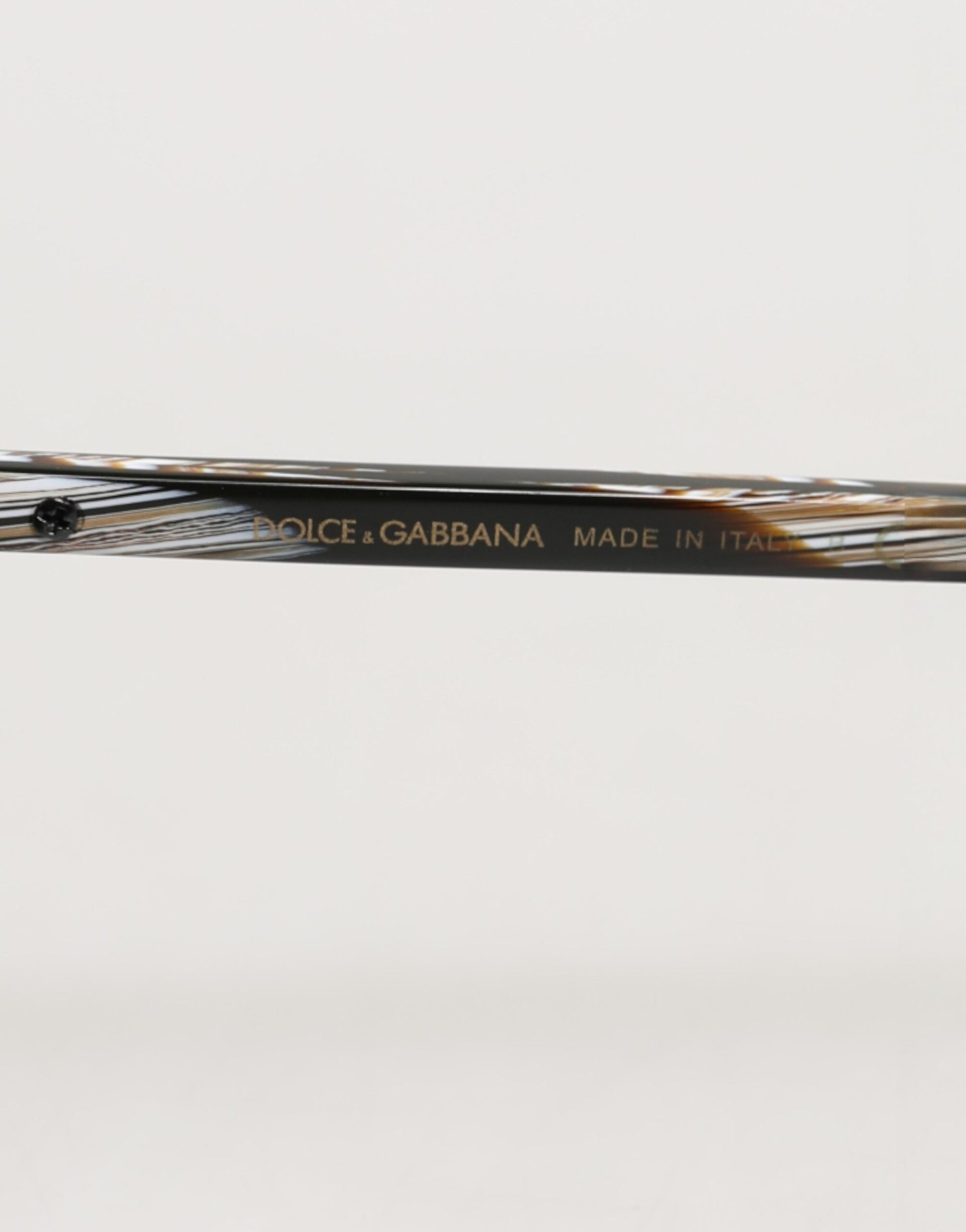 Dolce & Gabbana Modified Aviator Striped Brown Acetate Gradient Sunglasses