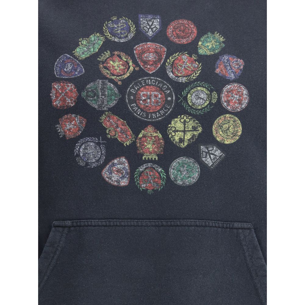 Balenciaga Black Cotton Sweatshirt