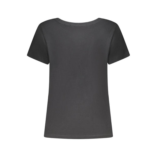 Freddy Black Cotton Women T-Shirt