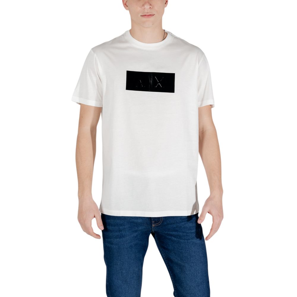 Armani Exchange White Cotton T-Shirt