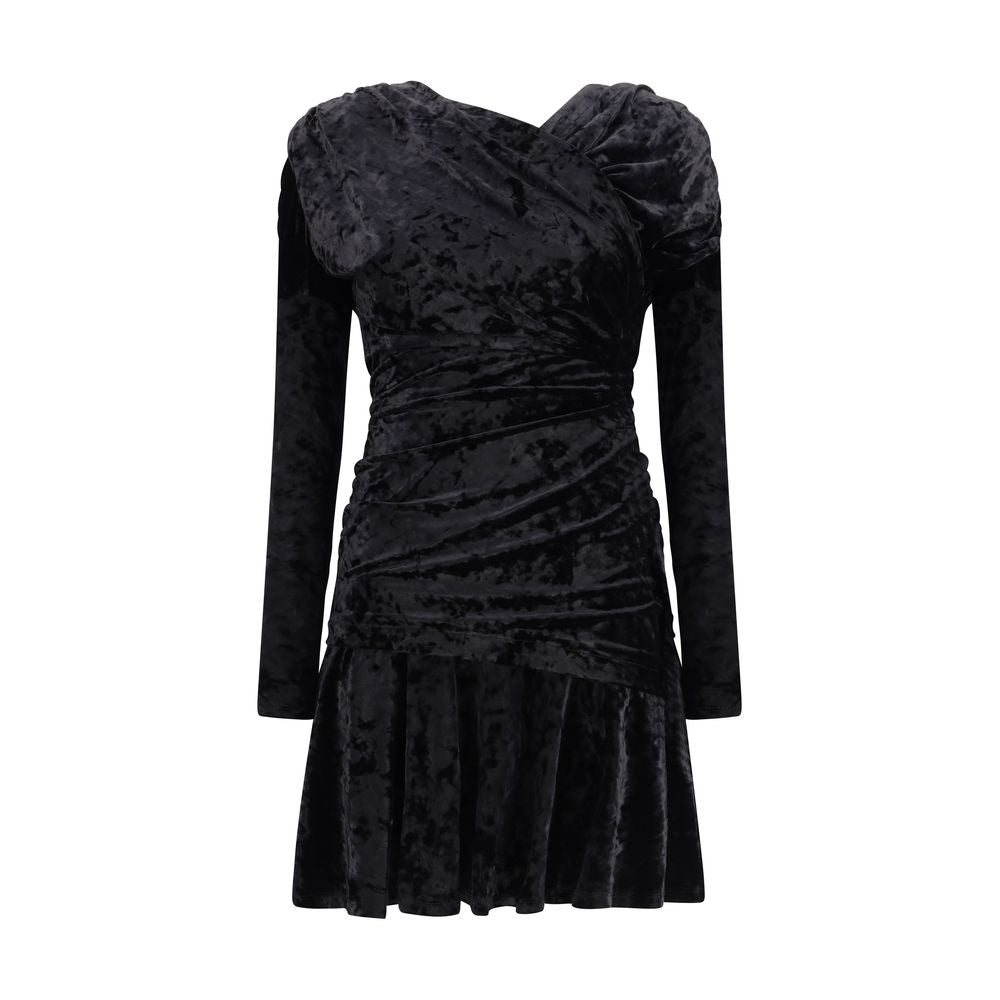Ganni Black Recycled Polyester Cocktail Dress