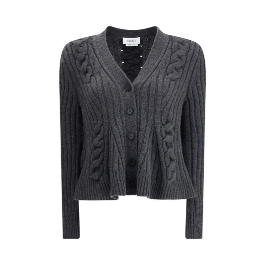 Alexander McQueen Gray Wool Cardigan