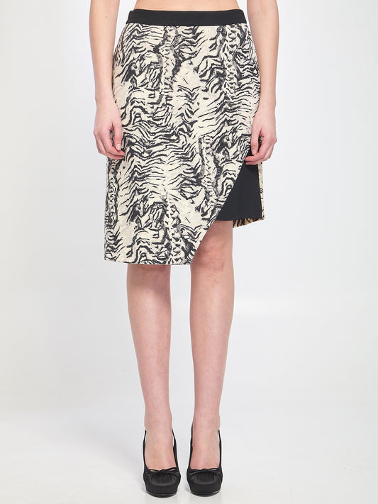 Animalier print skirt