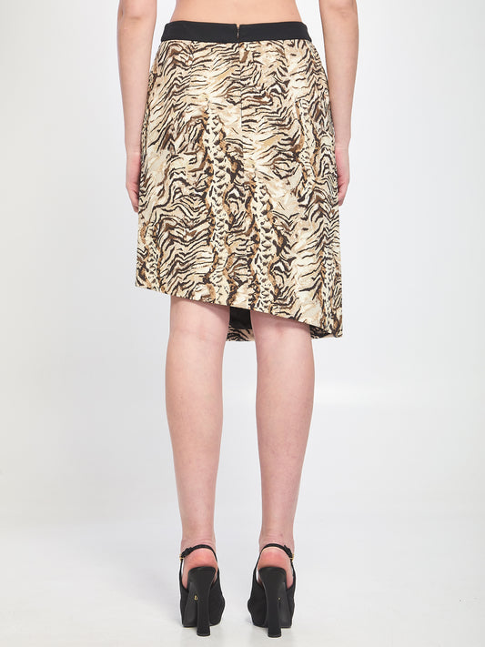 Animalier print skirt