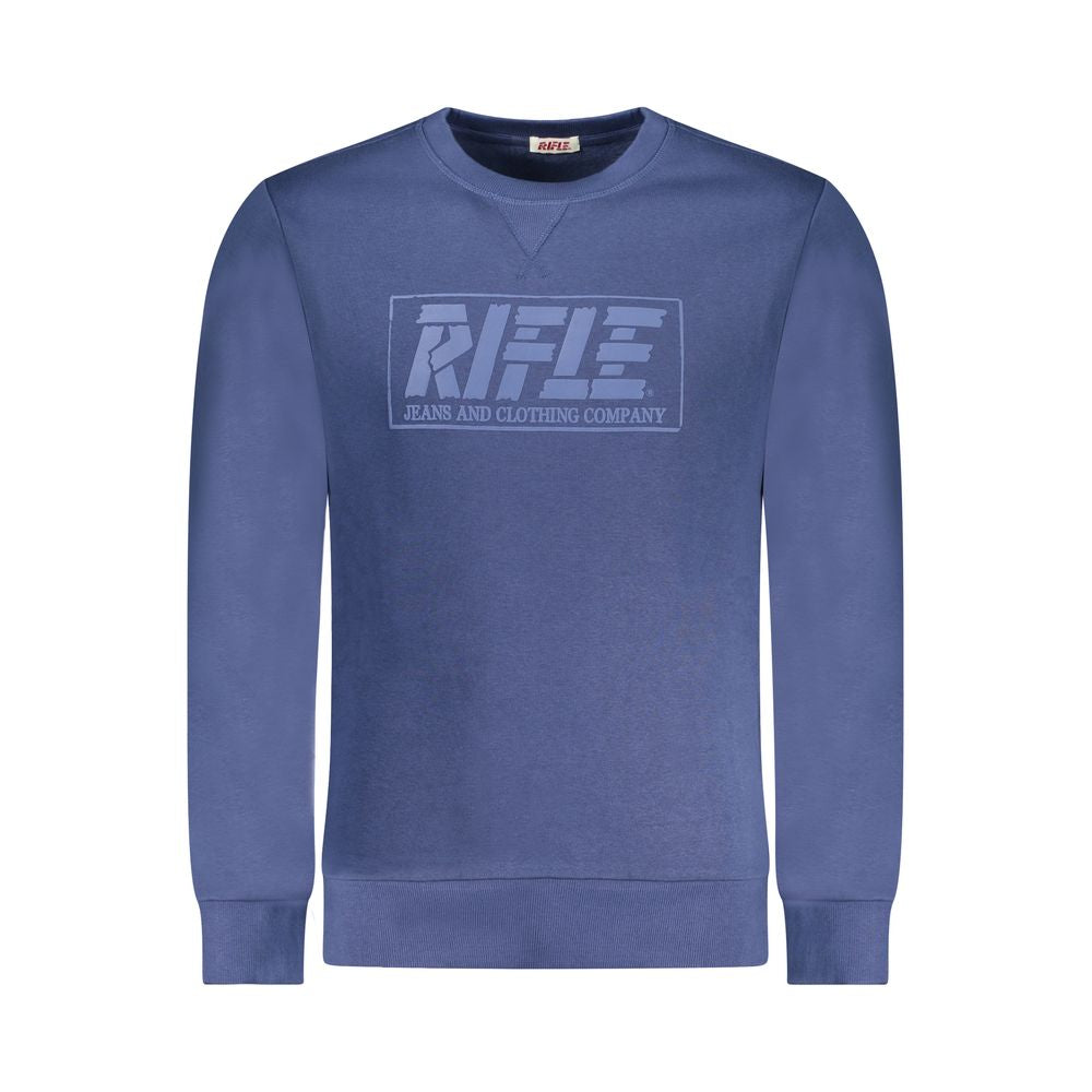 Rifle Blue Cotton Men Sweatshirt