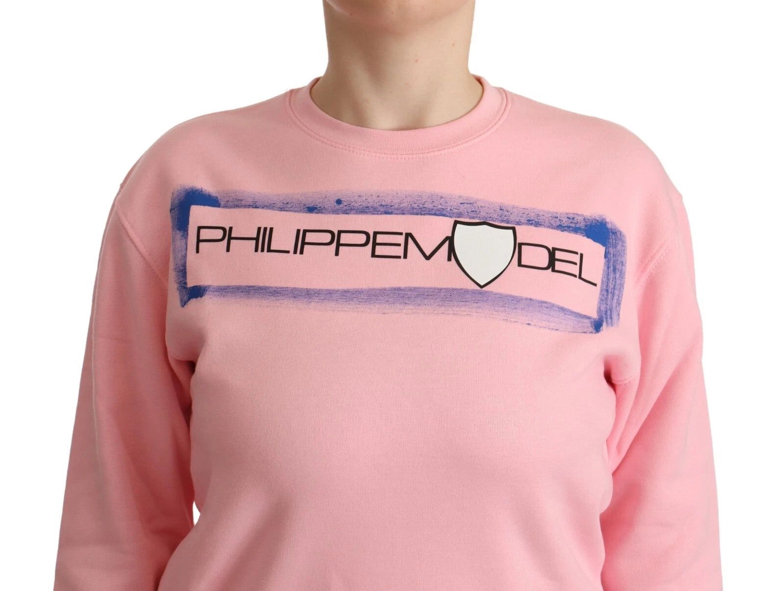 Philippe Model Pink Printed Long Sleeves Pullover Sweater