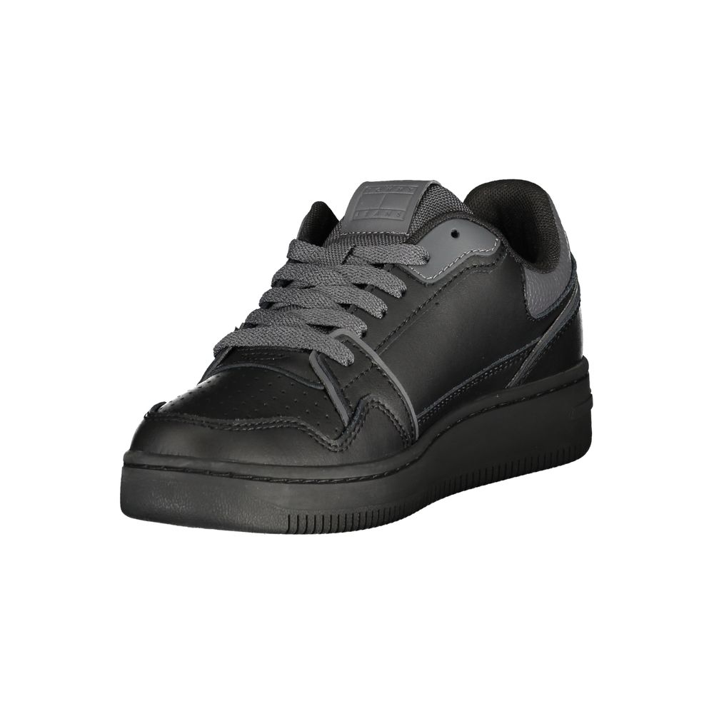 Tommy Hilfiger Black Polyurethane Women Sneaker