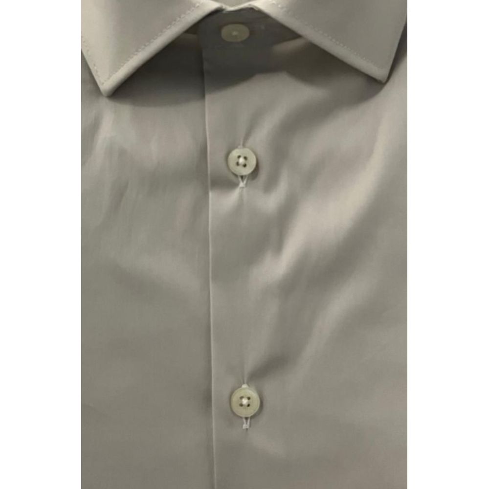 Baldinini Trend Beige Cotton Men Shirt
