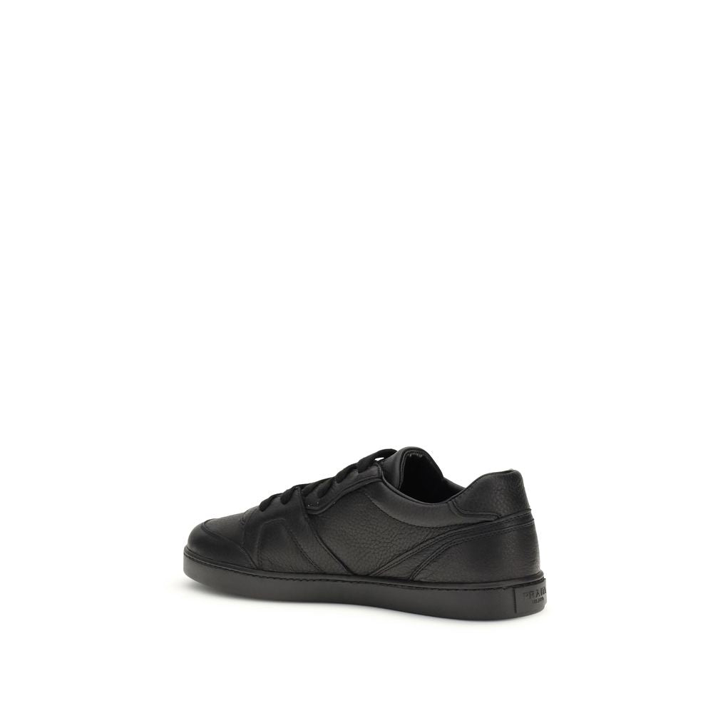 Prada Black Calf Leather Bos Taurus Sneakers