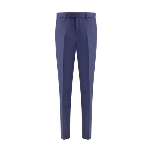 Brunello Cucinelli Blue Fleece Wool Pants