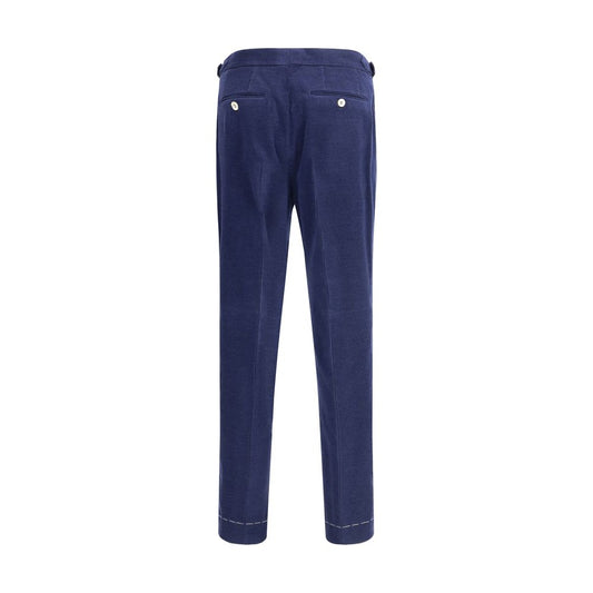 Brunello Cucinelli Blue Wool Casual Pants