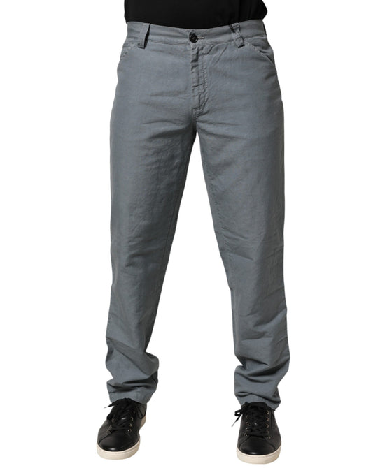 Master Coat Gray Cotton Regular Fit Men Denim Trouser Jeans