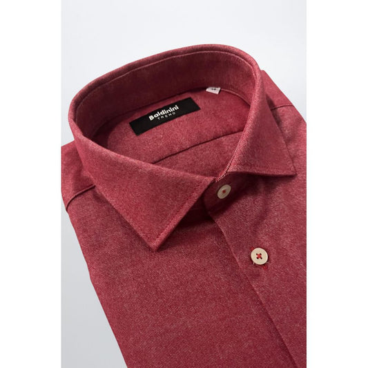 Baldinini Trend Red Cotton Men's Shirt