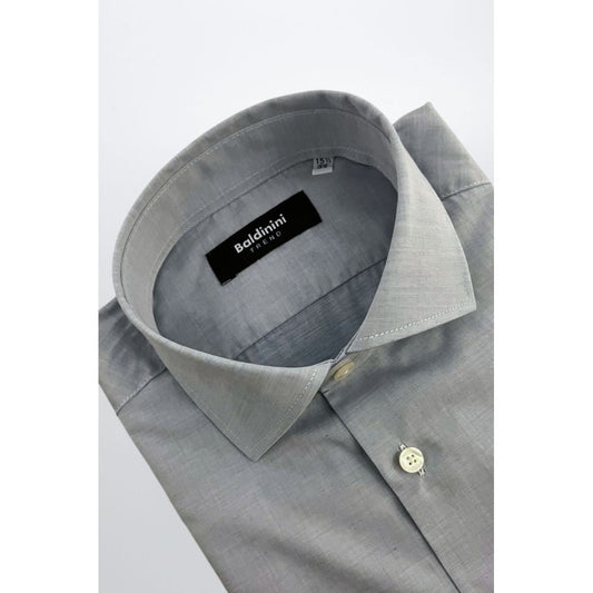 Baldinini Trend Light Blue Cotton Men Shirt