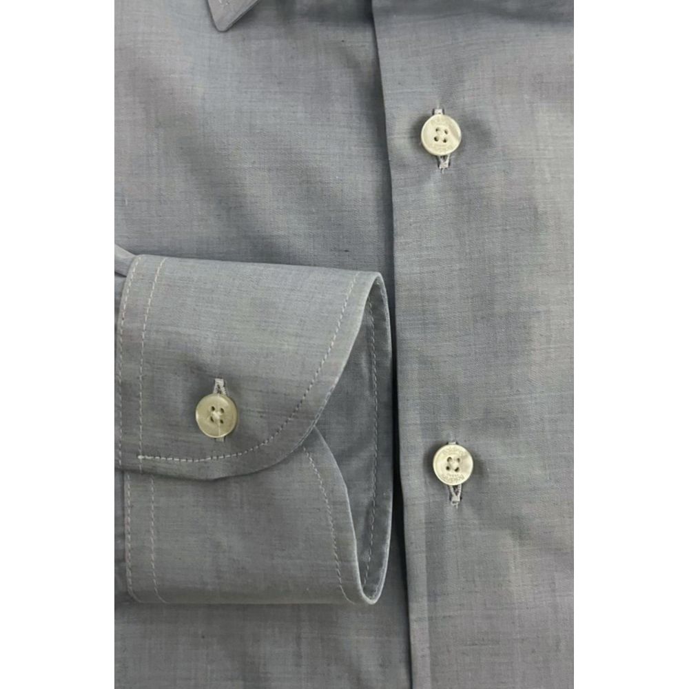 Baldinini Trend Light Blue Cotton Men Shirt