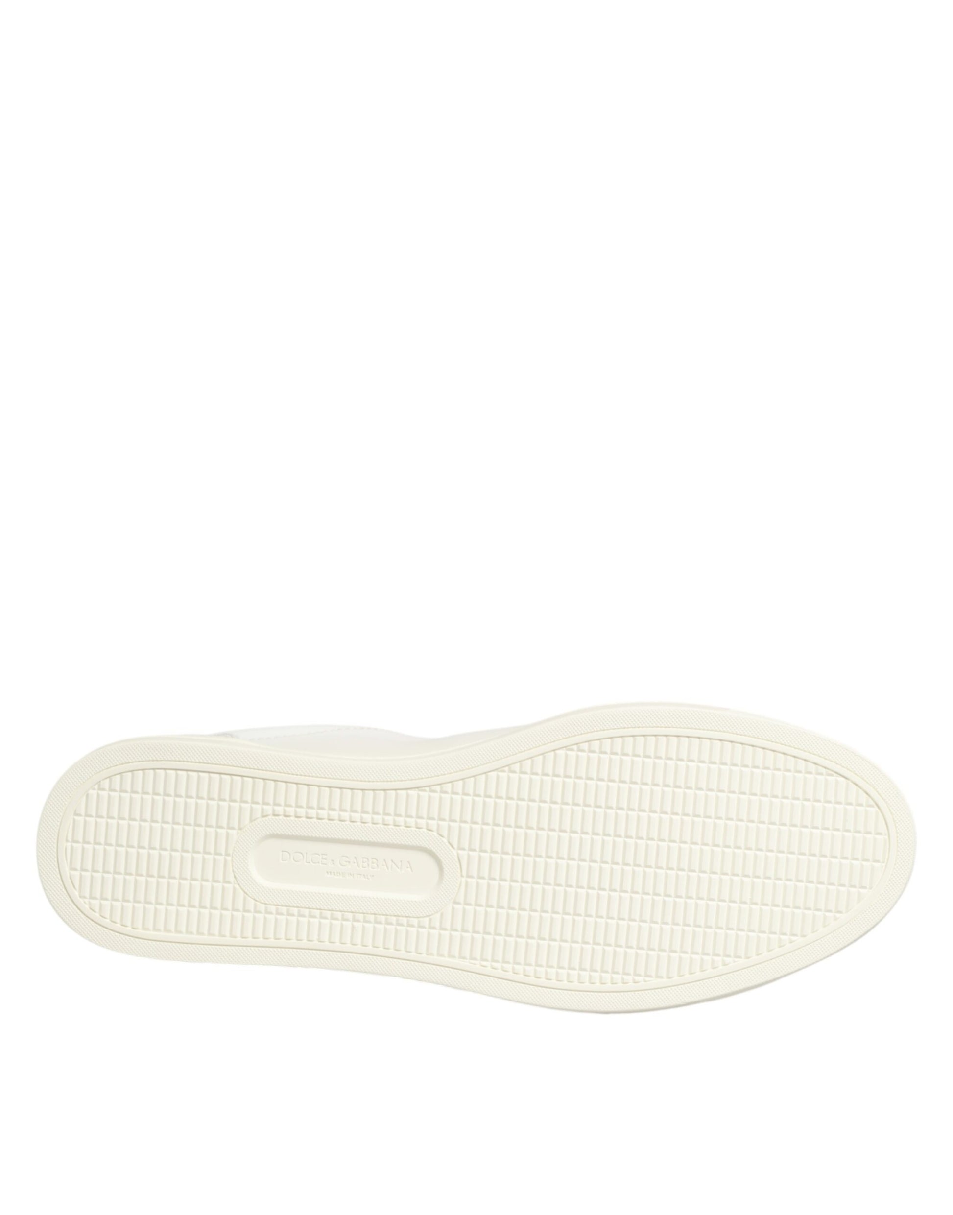 Dolce & Gabbana White Heart Embellished Sneakers Shoes