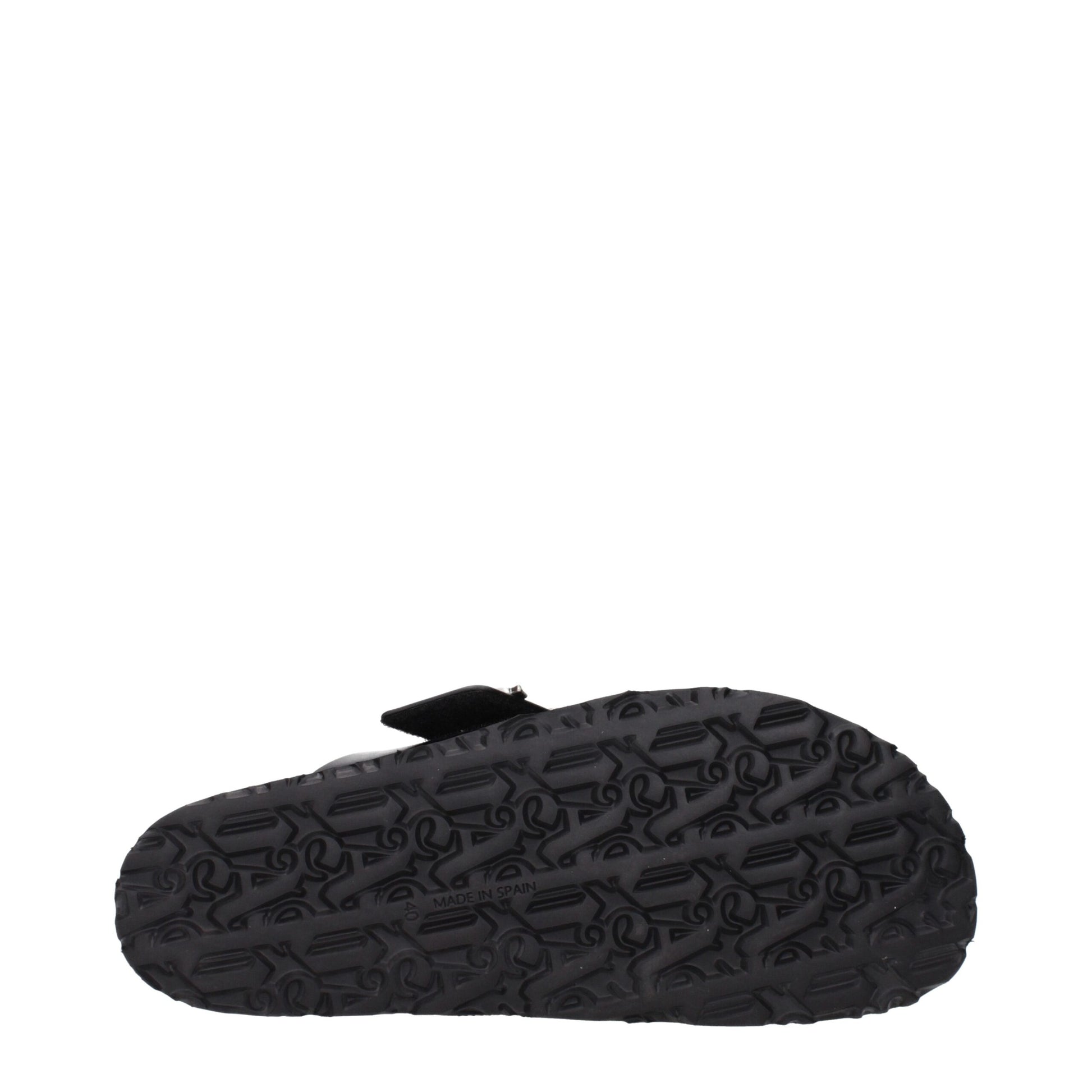 Palm Angels Black Leather Slippers