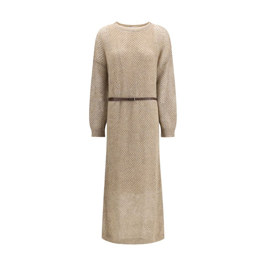 Brunello Cucinelli Beige Mohair Casual Dress