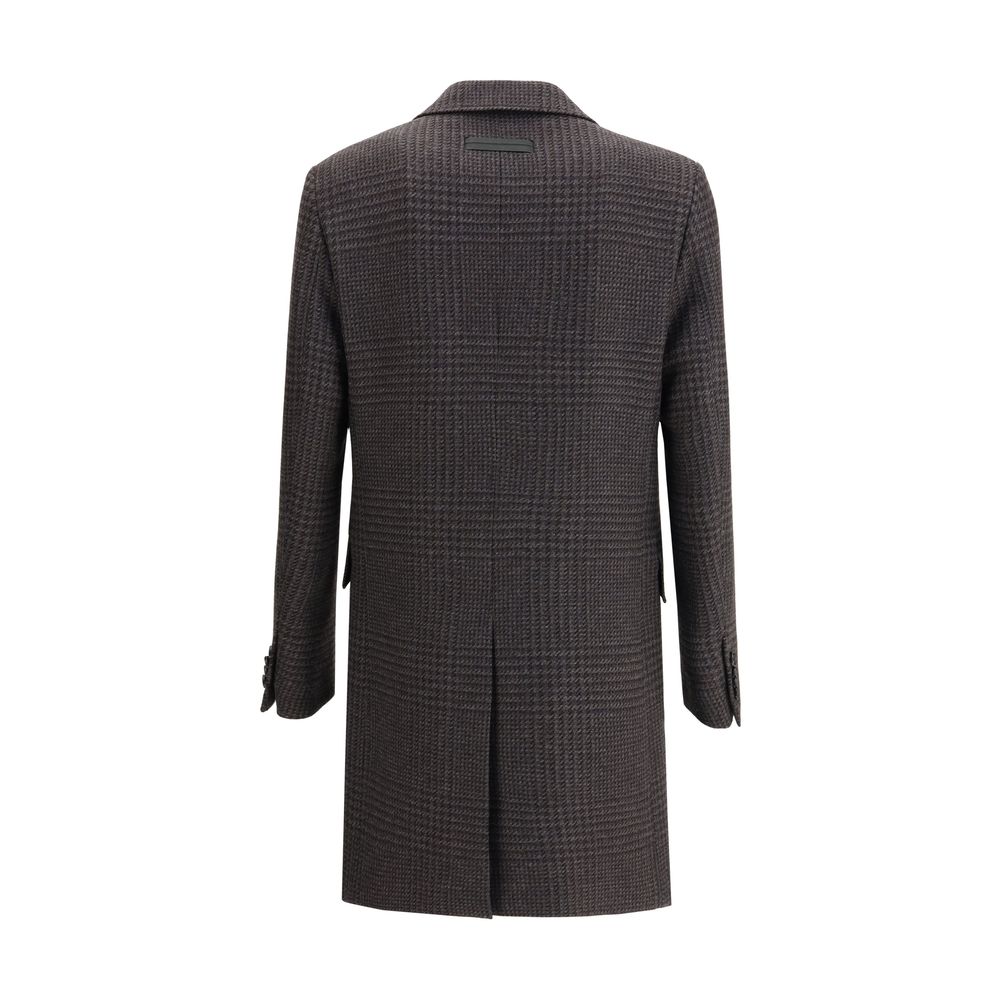 ZEGNA Brown Wool Coat