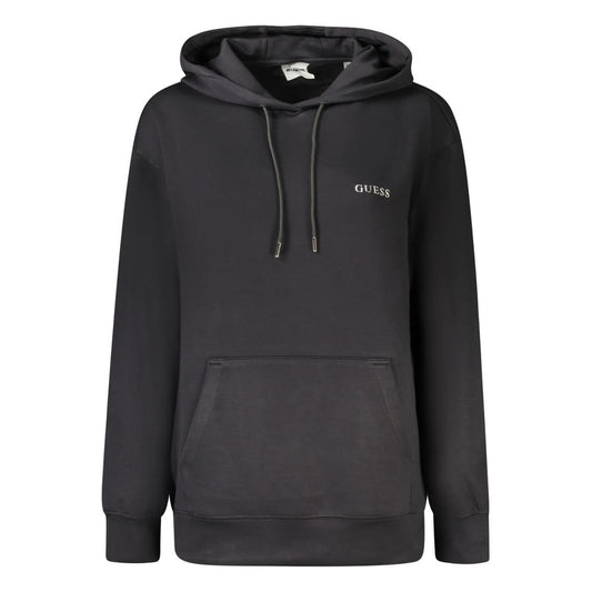 Guess Jeans Black Polyester Women's Hooded Sweatshirt