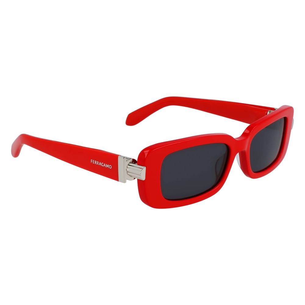 Ferragamo Red Acetate Sunglasses