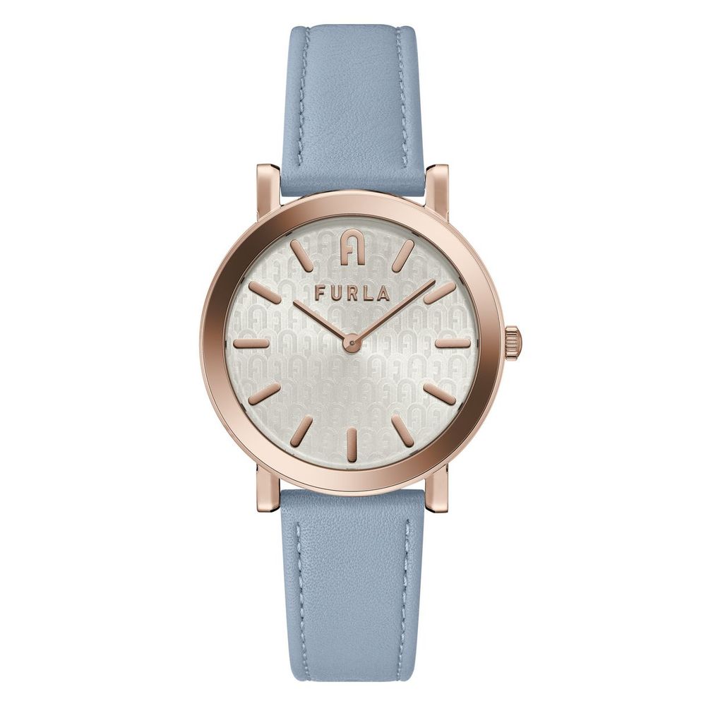 Furla Blue Leather Dress Watch