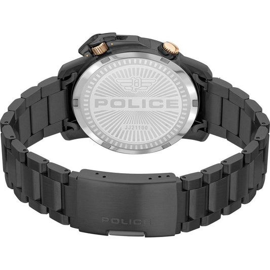 Police Black Stainless Steel Dress Watch