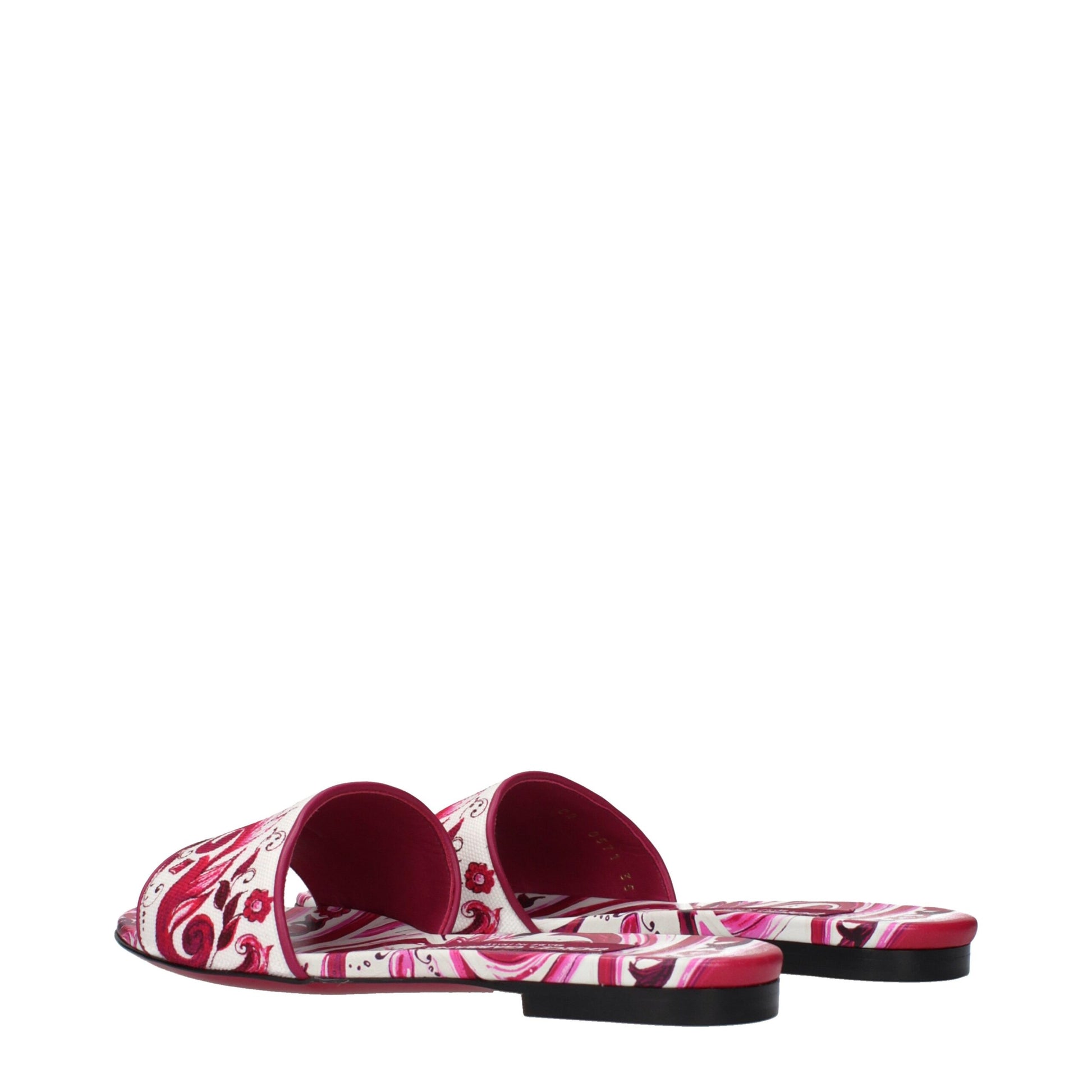Dolce & Gabbana Pink Fabric Slippers