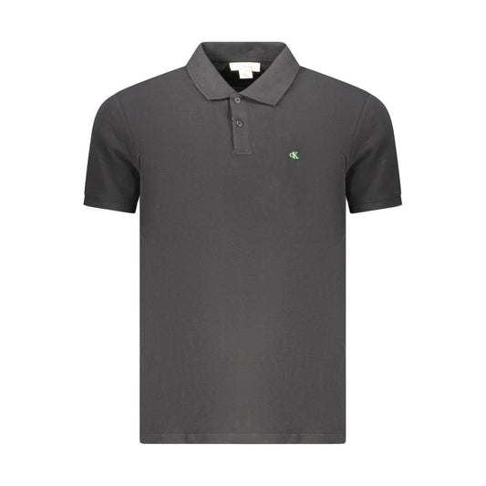 Calvin Klein Black Cotton Men Polo