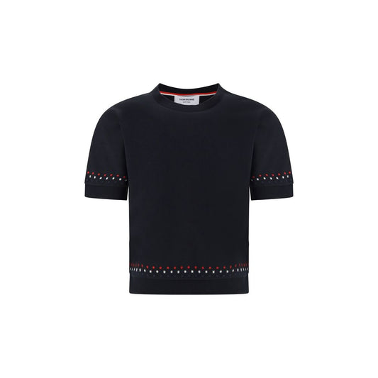Thom Browne Black Cotton T-Shirt