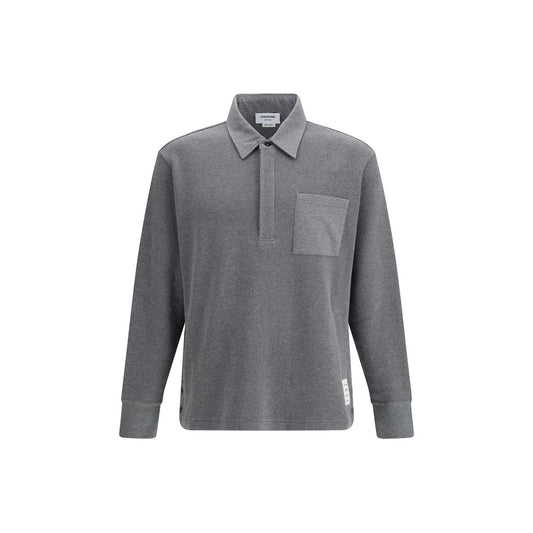 Thom Browne Gray Cotton Polo Shirt