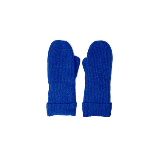 Vero Moda Blue Marabou Gloves