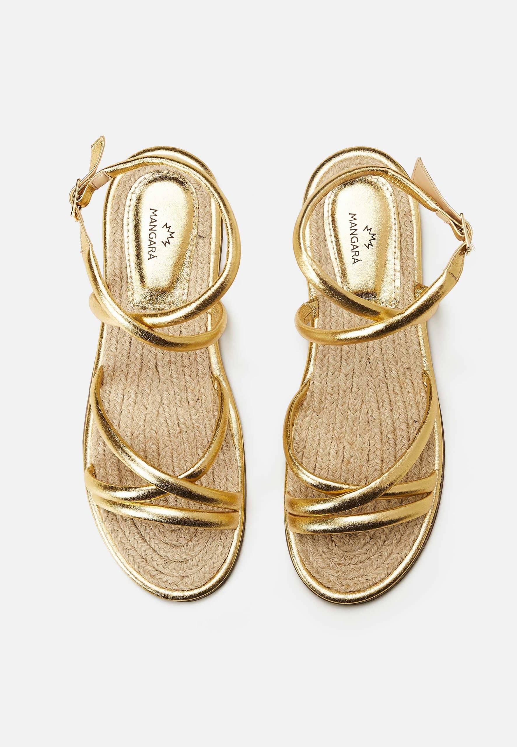 Mangará Atelier Gold Angico Women'S Leather Sandals