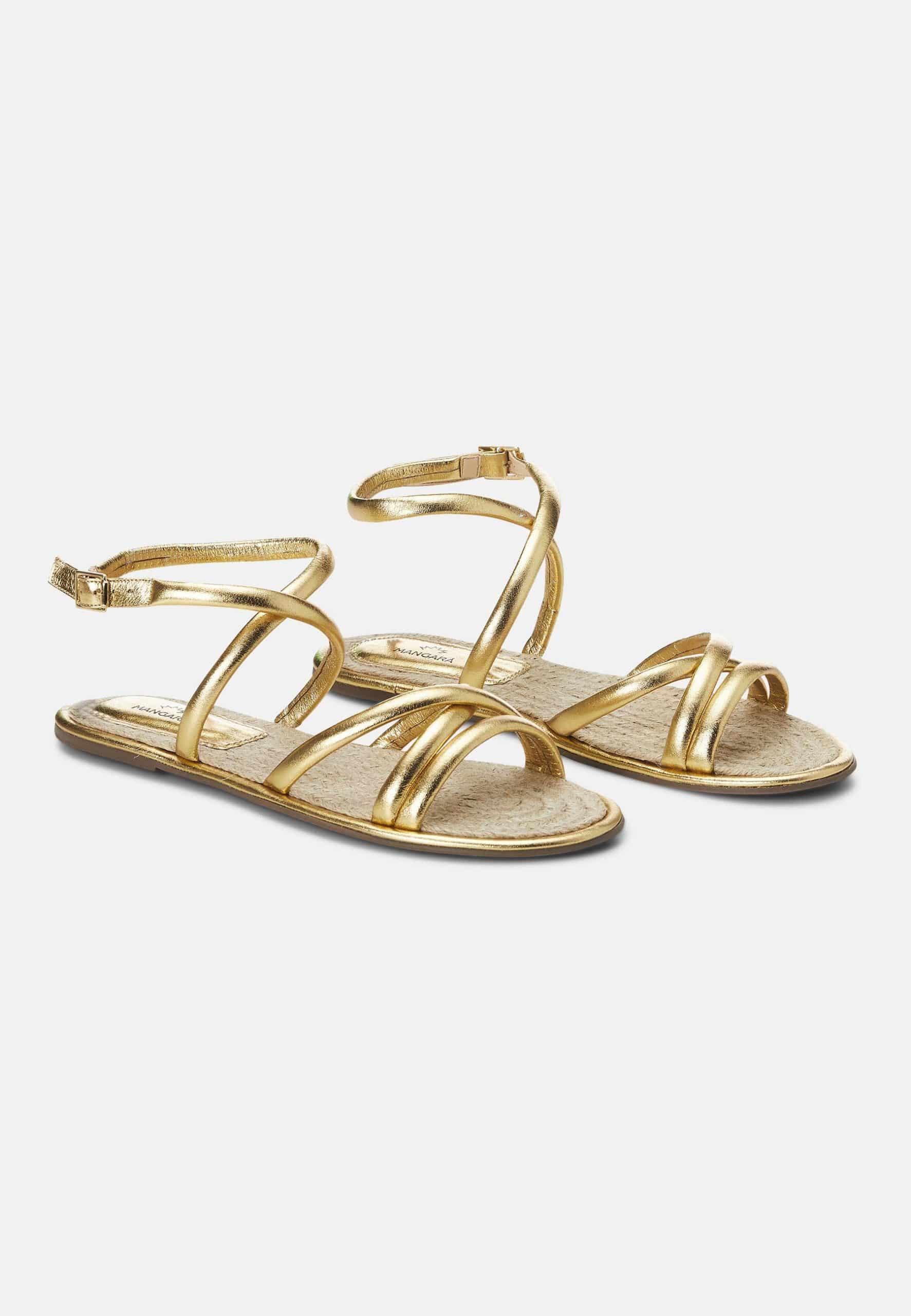Mangará Atelier Gold Angico Women'S Leather Sandals