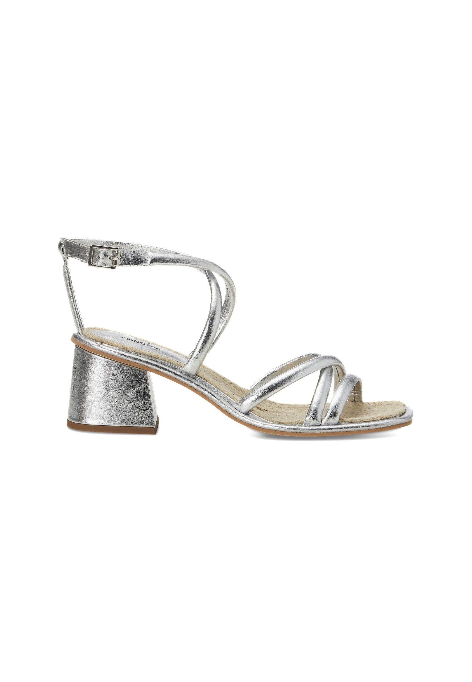 Mangará Atelier Silver Bromelia Women'S Sandals - Block Heel