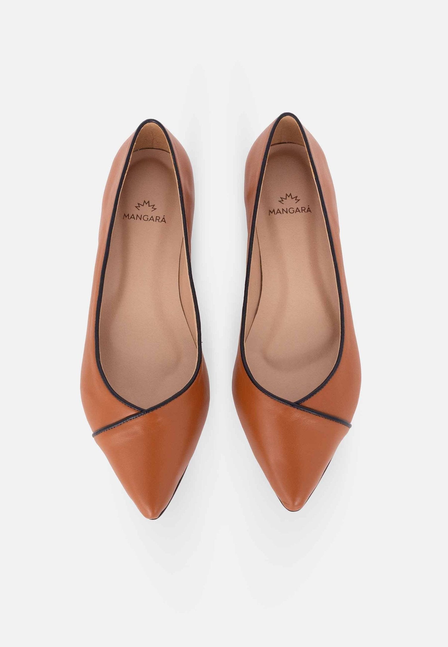 Mangará Atelier Blue Leather Ballerinas – Elegant Women’S Flat Shoes With Low Heel