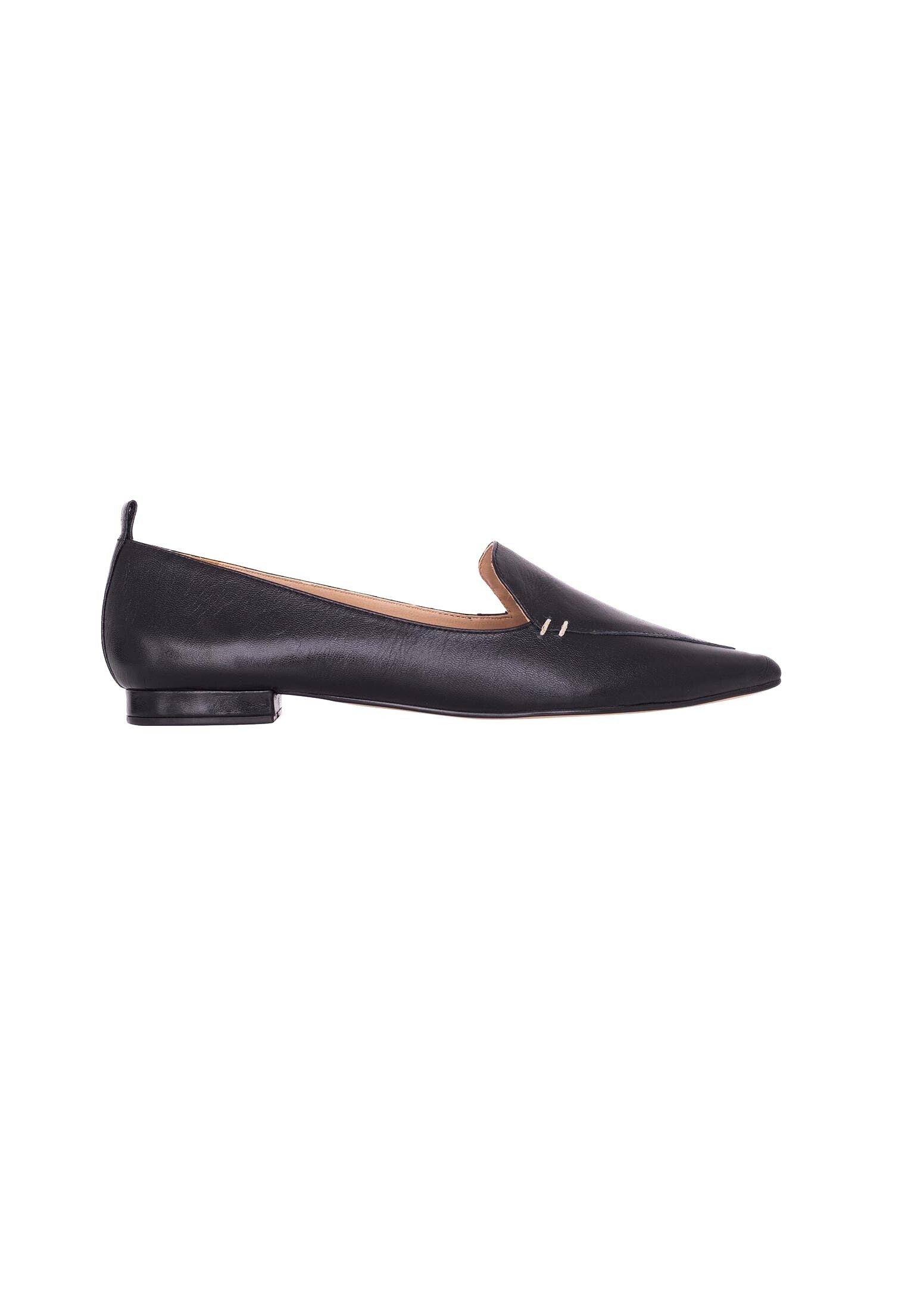Mangará Atelier Black Leather Ballerinas Butia – Women’S Pointed-Toe Flat Shoes
