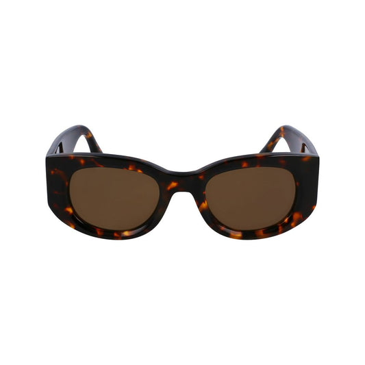 Victoria Beckham Brown Acetate Sunglasses