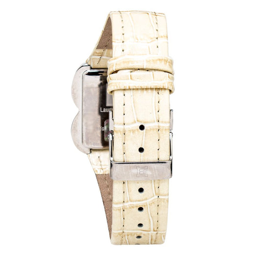 Laura Biagiotti Beige Leather Dress Watch
