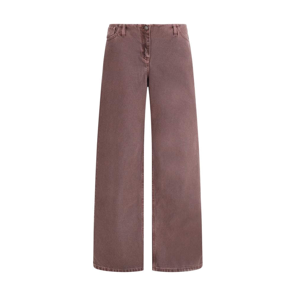 Magda Butrym Brown Cotton Relaxed Fit Jeans