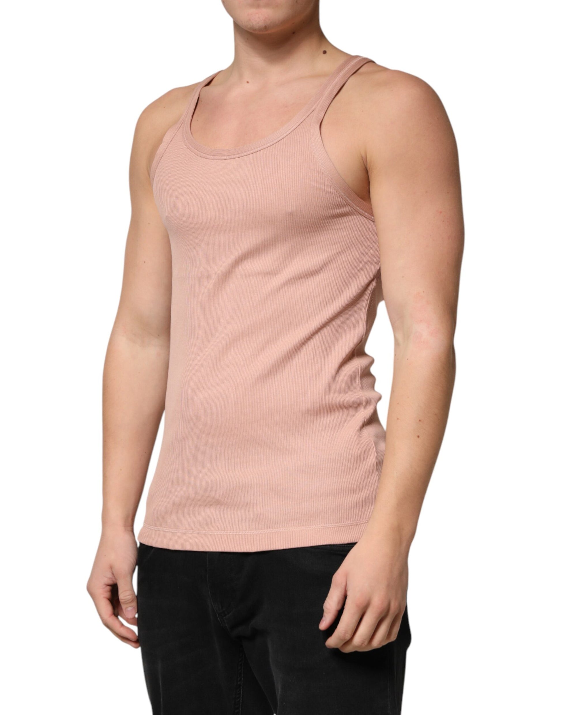 Dolce & Gabbana Pink Sleeveless Round Neck Tank Top  T-shirt