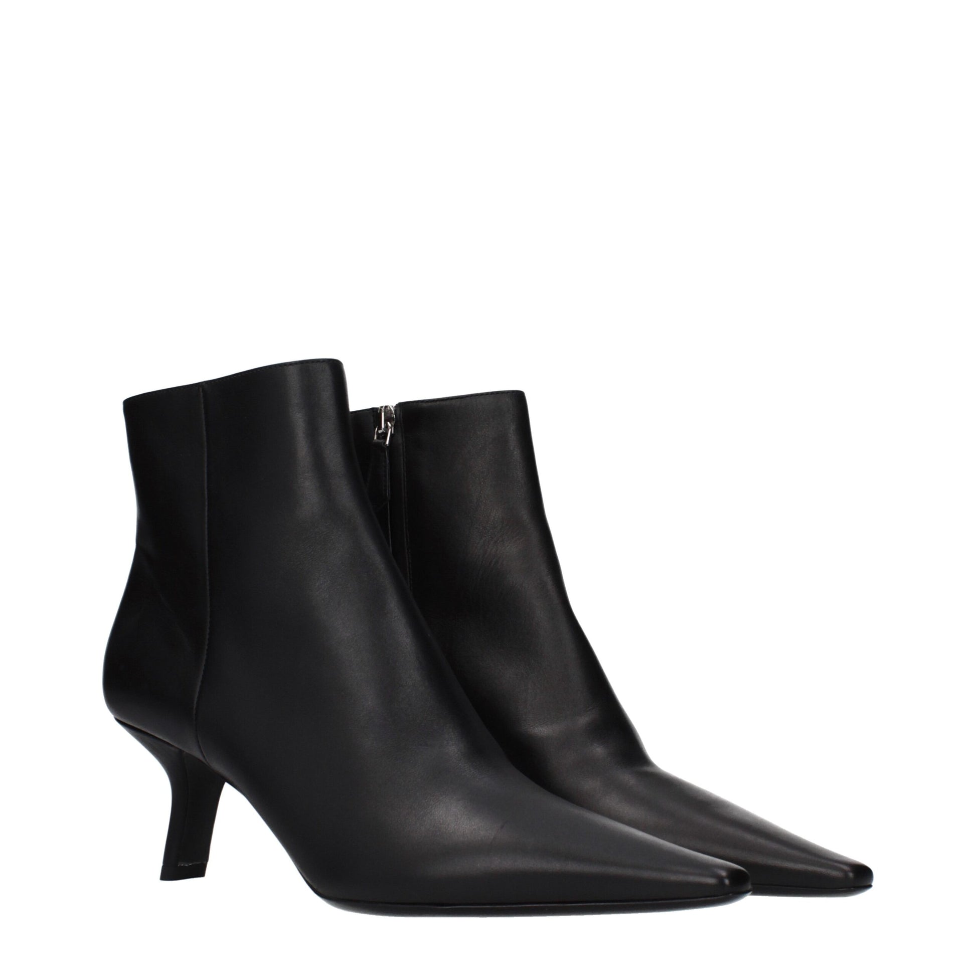 Prada Black Leather Ankle Boots