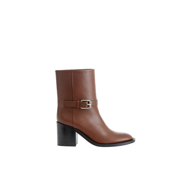 Burberry Elegant Leather Brown Boots